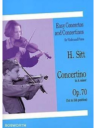 Hans Sitt: Concertino In A Minor For Violin And Piano Op.70 (noty na housle, klavír)