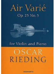 Oskar Rieding: Air Varie Op.23 No.3 (noty na housle, klavír)