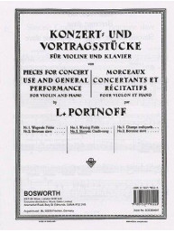 Leo Portnoff: Slavonic Cradle-Song For Violin And Piano (noty na housle, klavír)