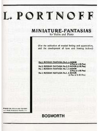 Leo Portnoff: Russian Fantasia No.1 in A Minor (noty na housle, klavír)