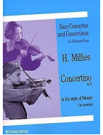 Hans M. Millies: Concertino In D In The Style Of Mozart (noty na housle, klavír)