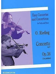 Oskar Rieding: Violin Concerto In D Op.36 (noty na housle, klavír)