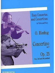 Oskar Rieding: Concertino For Violin And Piano In D Op.25 (noty na housle, klavír)