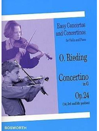 Oskar Rieding: Concertino In G Op.24 (noty na housle, klavír)