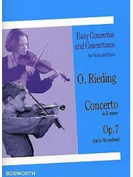 Oskar Rieding: Concerto In E Minor (noty na housle, klavír)