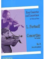 Leo Portnoff: Concertino in A Minor For Violin And Piano Op.14 (noty na housle, klavír)
