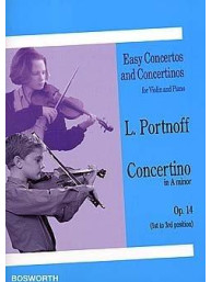 Leo Portnoff: Concertino in A Minor For Violin And Piano Op.14 (noty na housle, klavír)