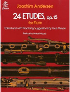 Joachim Andersen: 24 Etudes Op.15 For Flute (noty na příčnou flétnu)