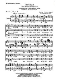 G.F. Handel: Hallelujah Chorus (Messiah) (noty na sborový zpěv SAB, klavír) - SADA 5 ks
