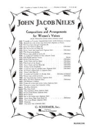 John Jacob Niles: I Wonder As I Wander (noty na dvojhlasý sborový zpěv, mezzosoprán , klavír) - SADA 5 ks