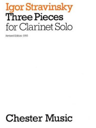 Igor Stravinskij: Three Pieces For Clarinet Solo (noty na klarinet)