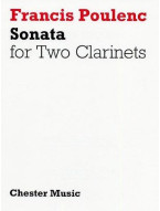 Francis Poulenc: Sonata For Two Clarinets (In B Flat And A) Player's Score (noty pro 2 klarinety)