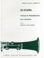 Jacques Lancelot: 25 Etudes Faciles Et Progressives (noty na klarinet)
