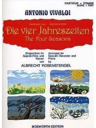 Antonio Vivaldi: Die Vier Jahreszeiten (noty na zobcovou flétnu)