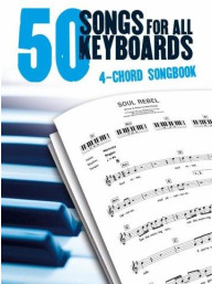 50 Songs For All Keyboards: 4 Chord Songbook (akordy, texty písní)