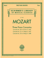 Wolfgang Amadeus Mozart: Three Piano Concertos (noty na čtyřruční klavír)