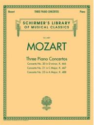 Wolfgang Amadeus Mozart: Three Piano Concertos (noty na čtyřruční klavír)
