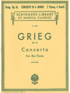Edvard Grieg: Piano Concerto In A Minor Op.16 (Two Pianos) (noty na čtyřruční klavír)