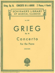 Edvard Grieg: Piano Concerto In A Minor Op.16 (Two Pianos) (noty na čtyřruční klavír)