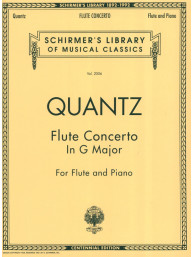 Johann Joachim Quantz: Flute Concerto In G Major (noty na příčnou flétnu, klavír)
