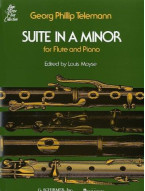 Georg Philipp Telemann: Suite In A Minor For Flute And Piano (noty na příčnou flétnu, klavír)