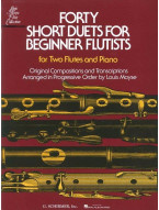 Louis Moyse: Forty Short Duets For Beginner Flutists (noty na příčnou flétnu, klavír)