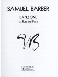 Samuel Barber: Canzone (Flute/Piano) (noty na příčnou flétnu, klavír)