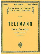 G.P. Telemann: Four Sonatas For Flute And Piano (noty na příčnou flétnu, klavír)