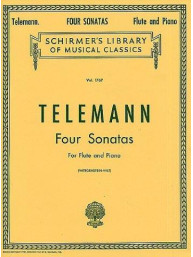 G.P. Telemann: Four Sonatas For Flute And Piano (noty na příčnou flétnu, klavír)