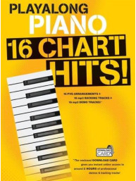 Playalong Piano: 16 Chart Hits (noty na klavír, zpěv, akordy na kytaru) (+audio)