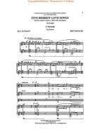 Eric Whitacre: Five Hebrew Love Songs (Women's Voices) (SSA) (noty na sborový zpěv, housle, klavír) - SADA 5 ks