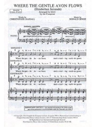 Ronald Binge: Where The Gentle Avon Flows - SSA/Piano (noty na sborový zpěv, klavír) - SADA 5 ks