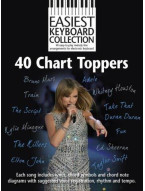 Easiest Keyboard Collection: 40 Chart Toppers (noty, melodická linka, akordy)