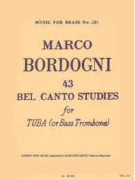 Giulio Marco Bordogni: 43 Bel Canto Studies (Trombone-Bass solo) (noty na tubu)