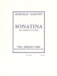 Bohuslav Martinů: Sonatina H.356 Pour Clarinette Et Piano (noty na klarinet, klavír)