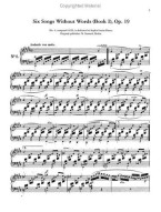 Felix Mendelssohn: Complete Songs Without Words For Piano (noty na sólo klavír)