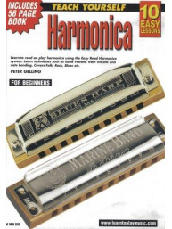 10 Easy Lessons: Teach Yourself Harmonica (video škola hry & booklet pro harmoniku)