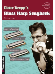 Dieter Kropp: Kropp's Blues Harp Songbook (noty na harmoniku) (+audio)