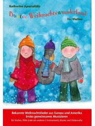Katharina Apostolidis: Buntes Weihnachtswunderland Für Violine (noty na housle) (+audio)