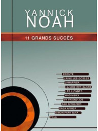 Yannick Noah: 11 Grands Succes (noty na klavír, zpěv, akordy na kytaru)