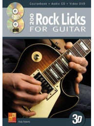 200 Rock Licks For Guitar In 3D (noty na kytaru) (+CD & DVD)