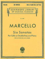 Benedetto Marcello: Six Sonatas For Cello Or Double Bass (noty na kontrabas [violoncello], klavír)