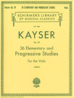Kayser: 36 Elementary And Progressive Studies (noty na violu)