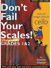 Don't Fail Your Scales! Grades 1 and 2 Cello (noty na violoncello, klavír)