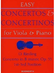 Oskar Rieding: Concerto in B Minor For Viola And Piano Op.35 (noty na violu, klavír)
