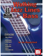 Jay Hungerford: Walking Jazz Lines For Bass (noty na baskytaru) (+audio)