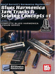 David Barrett: Blues Harmonica Jam Tracks And Soloing Concepts #1 (noty na harmoniku) (+audio)
