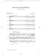 Johannes Brahms: How Lovely Are Thy Dwellings - SATB (noty na sborový zpěv, varhany) - SADA 5 ks