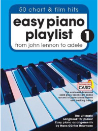 Easy Piano Playlist: 50 Chart & Film Hits From John Lennon to Adele Volume 1 (noty na snadný sólo klavír) (+audio)