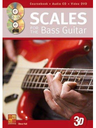Steve Hall: Scales For The Bass Guitar In 3D (noty na baskytaru) (+CD & DVD)